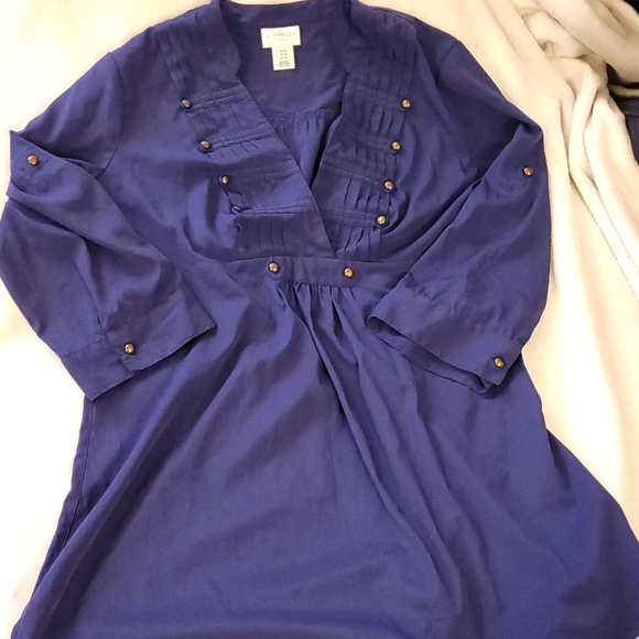 Lovely dark blue maternity tunic blouse - Picture 1 of 2